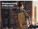 Waxed Canvas Tool Apron Adjustable Workshop Chef Waterproof Woodworking