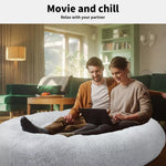 TheNapBed 1.8m Human Size Pet Bed Fluffy Calming Washing Napping Mattress Grey