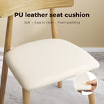 Levede 2x Dining Chairs Kitchen Chair PU Leather Rubberwood Frame Cafe Lounge