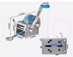 Manan Hand Winch 2000KG /4410LB 3 Speed Manual Car 4WD Boat Marine Trailer 8M