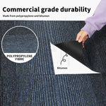 Marlow 20x Carpet Tiles Box Commercial Gradient Blue Office Flooring 50x50cm