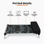 Pawz Pet Trampoline Elevated Raised Dog Bed Aluminium Frame Chew Proof Pillow