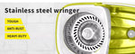 Cleanflo Spin Mop Bucket Set 360° Stainless Steel Rotating Wet Dry Microfiber