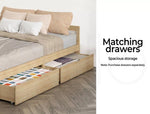 Levede Wooden Bed Frame Queen Double King Single Rustic Mattress Base Timber