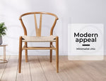 Levede 2x Dining Chairs Wooden Hans Wegner Chair Wishbone Chair Cafe Lounge Seat