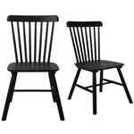 Levede 2x Dining Chairs Kitchen Winsor Chair Natural Wood Cafe Lounge Seat Black