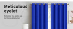 2X Blockout Curtains Blackout Window Curtain Draperies Pair Eyelet Bedroom Decor