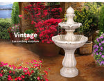 Lambu Solar Water Feature Fountain Garden Outdoor Bird Bath Indoor LEDs Lighted