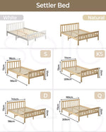 Levede Wooden Bed Frame Single Size Mattress Base Timber