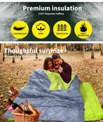 Mountview Double Sleeping Bag Bags Outdoor Camping Hiking Thermal -10℃ Tent Sack