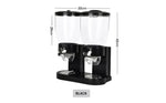 Toque Double Cereal Dispenser Dry Food Storage Container Dispense Machine Black