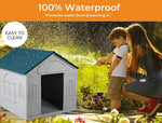 Pawz Dog Cage Kennel Awning House Cabin Weatherproof Plastic Collapsible Large