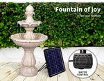 Lambu Solar Water Feature Fountain Garden Outdoor Bird Bath Indoor LEDs Lighted