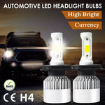 LED Headlight Headlights Globes Bulbs 6500K White Lamp Beam 72W 9000LM H4 HB2