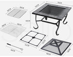 Fire Pit BBQ Grill Pits Outdoor Fireplace Camping Portable Garden Patio Heater.