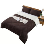 Microfibre Reversible Quilt Duvet Doona Cover Set Double/Queen/Super/King Size