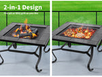 Fire Pit BBQ Grill Pits Outdoor Fireplace Camping Portable Garden Patio Heater