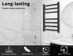 Wall-Mounted Heated Towel Rack – 7-Bar Electric Towel Warmer, Black Finish