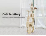 Pawz Cat Tree Scratching Post Scratcher Tower Condo Furniture Ceiling High 210cm