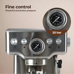 Spector Coffee Machine 20 Bar Espresso Cappuccino Maker Frother LCD Pre-soaking