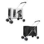 Pawz Large Pet Stroller Dog Cat Carrier Travel Pushchair Foldable Pram 4 Wheels