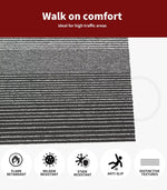 Marlow 20x Carpet Tiles Heavy Commercial Retail Office Gym Flooring 50x50cm Grey
