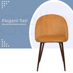 Levede Set of 2 Mustard Dining Chairs – French Provincial Style for Kitchen