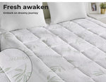 Dreamz Bamboo Pillowtop Mattress Topper Protector Cover Underlay Pad Double