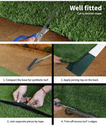 Marlow Artificial Grass Synthetic Turf Fake Plastic Plant 17mm 20SQM Lawn 2x10m