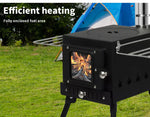 Moyasu Camping Oven Camp Stove Portable Caravan Cooker Burner Outdoor Chimney