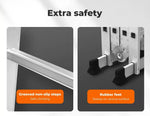 Traderight Multi Purpose Ladder Aluminium Folding Platform Extension Step 4.7M