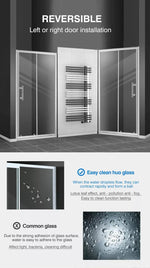 Levede Shower Screen Screens Door Seal Enclosure Glass Panel Frameless Hinges