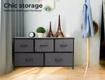 Levede 5-Drawer Storage Cabinet Dresser, Organizer & TV Stand