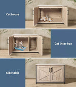 Pawz Enclosed Cat Litter Cabinet Box Furniture Kitty Toilet Tray Pet House Table