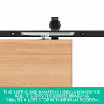 Levede Sliding Barn Door Hardwre Track Set 1.5/1.83/2/2.44/3/3.66/4M Roller Kits