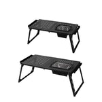 Levede Camping Table Portable Desk With BBQ Grill Folding Outdoor Steel Rack