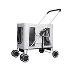 Pawz Large Pet Stroller Dog Cat Carrier Travel Pushchair Foldable Pram 4 Wheels