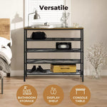 Levede 5-Tier Shoe Rack Console Table Storage Organisers Industrial Steel 100cm
