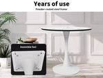 Levede Dining Table Kitchen 4 Person Marble Tulip Coffee Round Metal Base 80cm