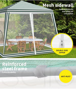 Mountview Gazebo 3x3 Marquee Pop Up Tent Outdoor Canopy Wedding Mesh Side Walls