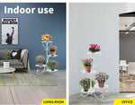 Levede Plant Stand Outdoor Indoor Metal Flower Pots Rack Corner Planter Shelf