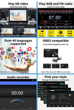 Hilux Car Stereo Head Unit GPS Carplay Wifi Android 11 Toyota Fortuner 2007-2015