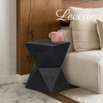 Levede Side Table Terrazzo End Tables Geometric Magnesia Concrete Stand Outdoor