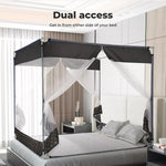 Dreamz Mosquito Bed Nets Foldable Canopy Square Fly Repel Insect Blue - Queen