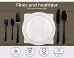 Toque Cutlery Set Stainless Steel 30PCS Knife Dinner Fork Tea Spoon Black Gold
