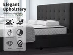 Levede Wooden Bed Frame Double Queen King Mattress Base With 4 Storage Drawers