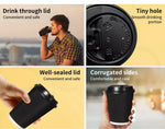 375ml Disposable Takeaway Paper Coffee Cups Triple Wall Take Away w/Lids 200set