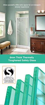 Levede Shower Screen Screens Door Seal Enclosure Glass Panel Frameless Pivot