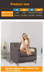 Couch Sofa Seat Covers Stretch Protectors Slipcovers 1 Seater Chocolate