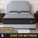 Single 34cm Hybrid Mattress: Gel Memory Foam + Pocket Springs for Deluxe, Pressure-Relieving Sleep – Medium-Firm Euro Top Comfort